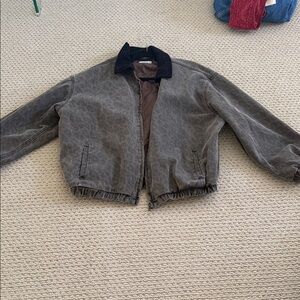 Stylish Gray cheetah Bomber Jacket